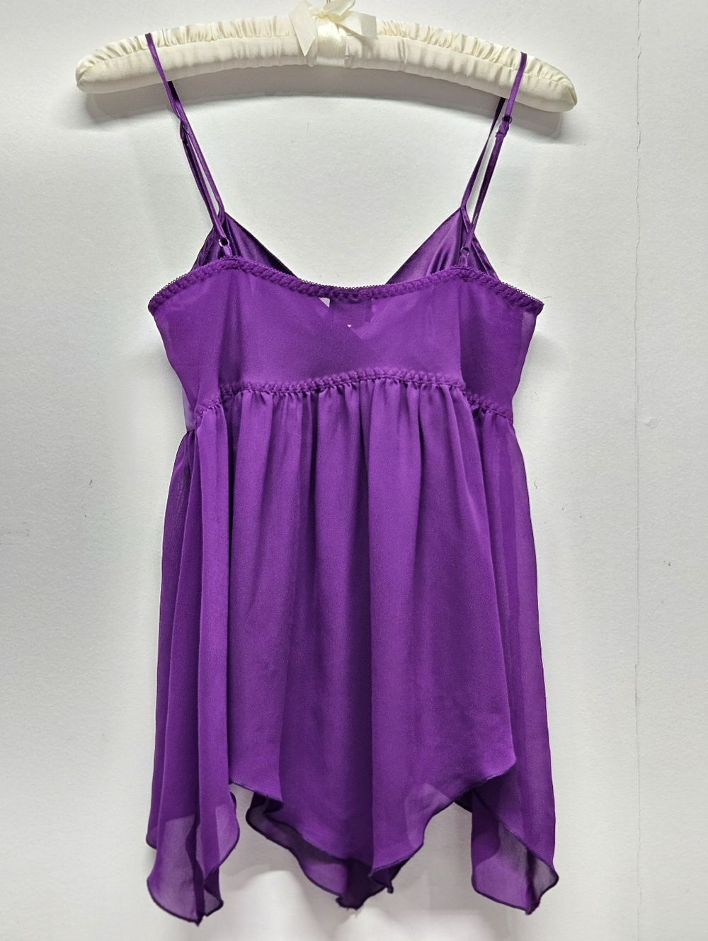 Fredericks of Hollywood Babydoll Cami Top Size S Purple Fairy Romantic Coquette - Picture 8 of 10